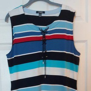 ATTRACTIVE NEW 100% COTTON CHAPS STRIPED DRESS XXL